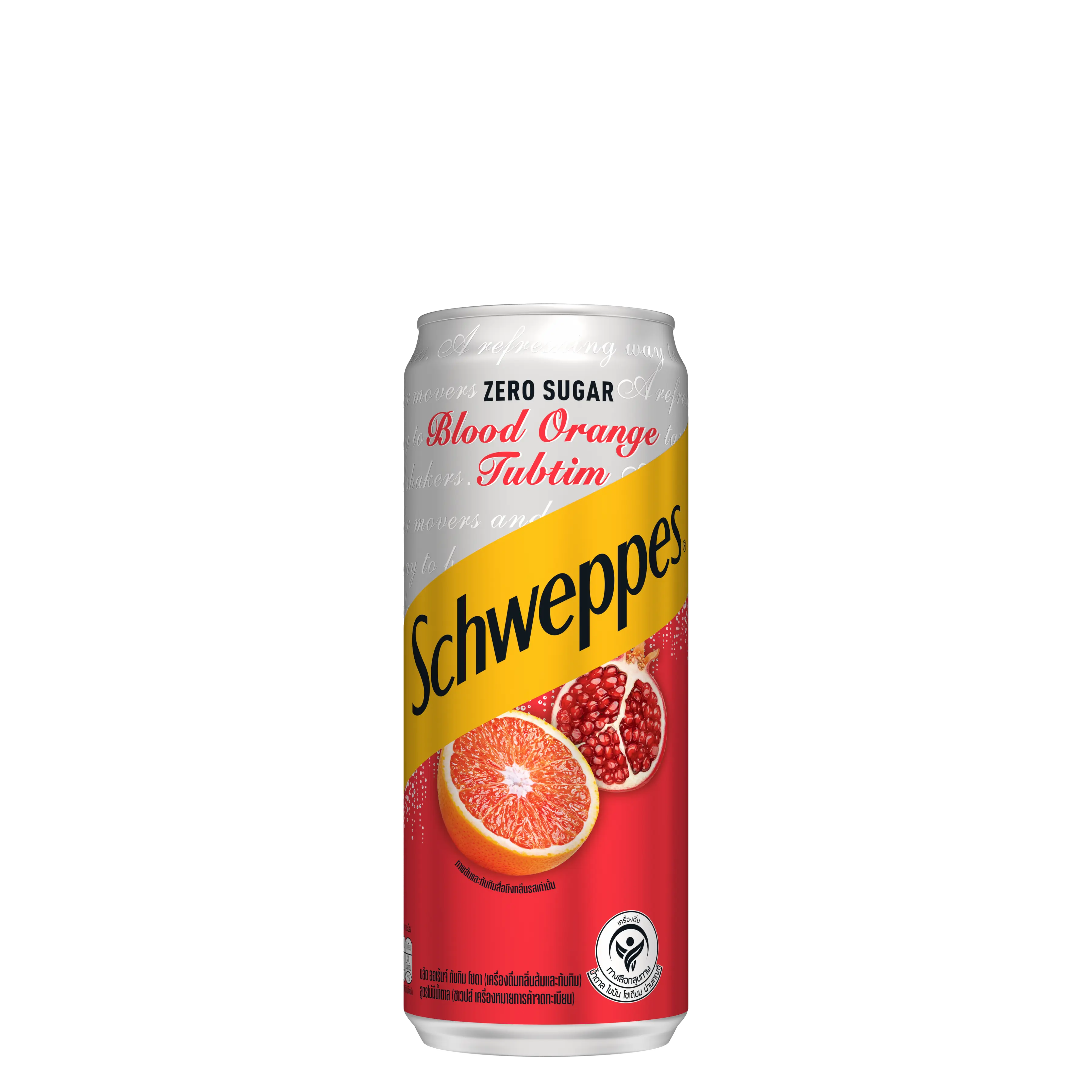 Schweppes Blood Orange Tubtim Zero Sugar | ThaiNamthip Coca-Cola